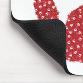 Tapis de souris empreinte de patte pailletée (Coin)