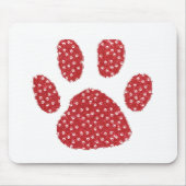Tapis de souris empreinte de patte pailletée (Devant)