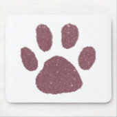 Tapis de souris empreinte de patte pailletée (Devant)