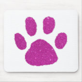 Tapis de souris empreinte de patte pailletée (Devant)