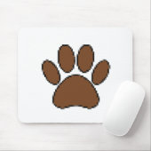 Tapis De Souris Empreinte de patte Pixel Dog (Avec souris)