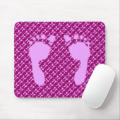 Tapis De Souris Empreintes bébé (Fille) (Avec souris)