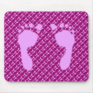 Tapis De Souris Empreintes bébé (Fille)