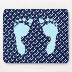Tapis De Souris Empreintes bébé (Garçon)