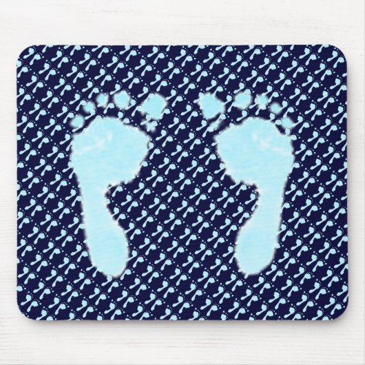 Tapis De Souris Empreintes bébé (Garçon) (Devant)
