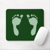 Tapis De Souris Empreintes bébé (vert) (Avec souris)