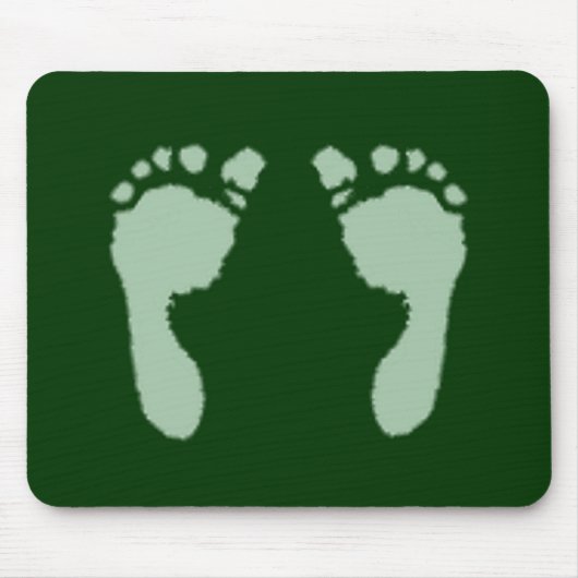 Tapis De Souris Empreintes bébé (vert) (Devant)