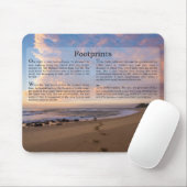 Tapis De Souris Empreintes dans le poème du sable (Avec souris)