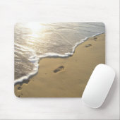 Tapis De Souris Empreintes de pas dans le sable (Avec souris)