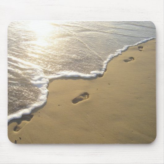 Tapis De Souris Empreintes de pas dans le sable (Devant)