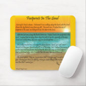 Tapis De Souris Empreintes de pas dans le sable (Avec souris)