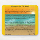 Tapis De Souris Empreintes de pas dans le sable (Devant)