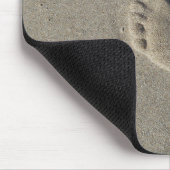 Tapis De Souris Empreintes de pas dans le sable (Coin)