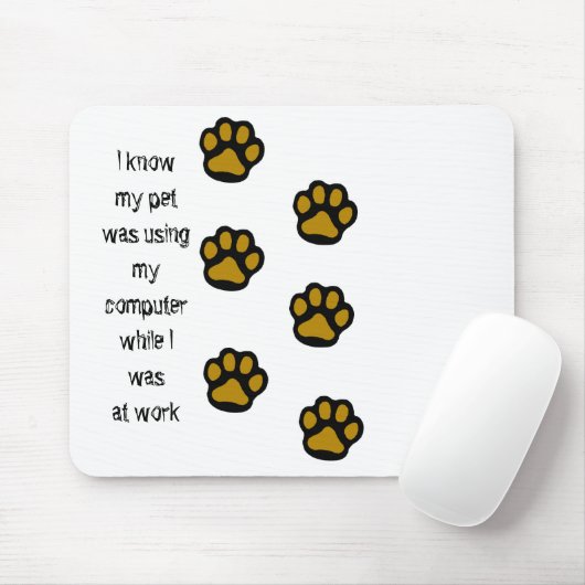 Tapis De Souris Empreintes de pattes (Avec souris)