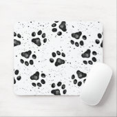 Tapis De Souris Empreintes de pattes (Avec souris)