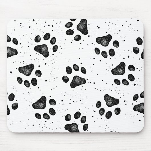 Tapis De Souris Empreintes de pattes (Devant)