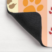 Tapis De Souris Empreintes de pattes animaux mignons Motif en coul (Coin)