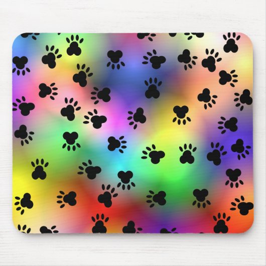 Tapis De Souris Empreintes de pattes de chiens Mousepad (Devant)