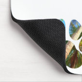 Tapis De Souris Empreintes de pattes de chiens - Palmiers tropicau (Coin)