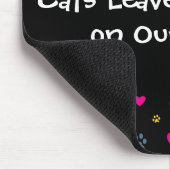 Tapis De Souris Empreintes de pattes de congé de chats sur nos (Coin)