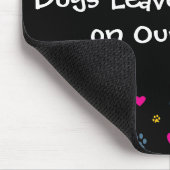 Tapis De Souris Empreintes de pattes de congé de chiens sur nos (Coin)