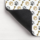 Tapis de souris empreintes de pattes et os de chie (Coin)