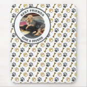 Tapis de souris empreintes de pattes et os de chie (Devant)