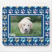 Tapis De Souris Empreintes de pattes et photo (Devant)