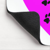 Tapis De Souris Empreintes de pattes sur mon coeur - rose (Coin)