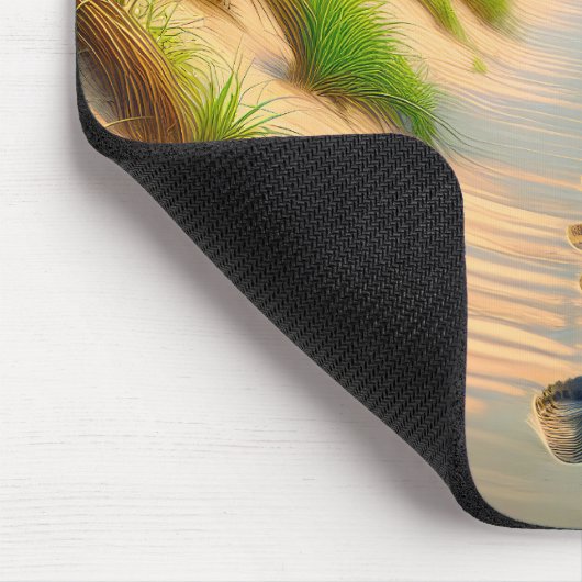 Tapis De Souris Empreintes De Plage Dans Le Sable (Coin)