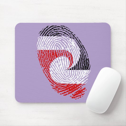 Tapis De Souris Empreintes digitales du drapeau maori (Avec souris)