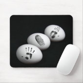 Tapis De Souris Empreintes digitales sur les oeufs blancs (Avec souris)