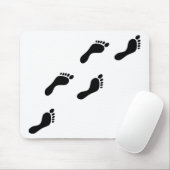 Tapis De Souris empreintes noires (Avec souris)