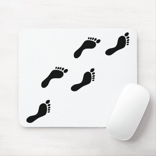 Tapis De Souris empreintes noires (Avec souris)