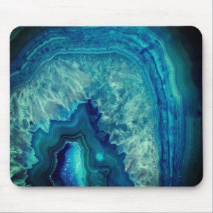 Tapis de souris en agate bleue