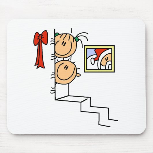 Tapis De Souris En attente des T-shirts et cadeaux Père Noël (Devant)