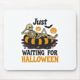 Tapis De Souris En Attente D'Halloween Squelette Été Éffrayant