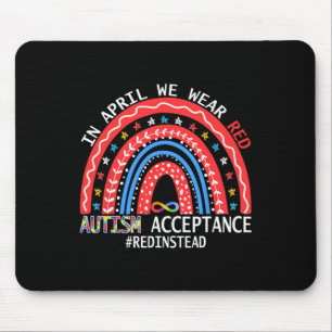 Tapis De Souris En Avril Nous Portons Red Sensibilisation sur l'au