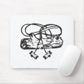 Tapis de souris en bois de Hache-n-Rondin (Avec souris)