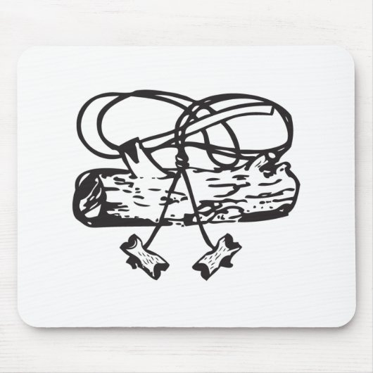 Tapis de souris en bois de Hache-n-Rondin (Devant)