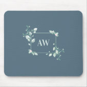 Tapis de souris en botanique d'eucalyptus à l'aqua (Devant)