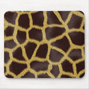 Tapis de souris en fausse fourrure de girafe