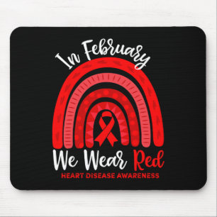 Tapis De Souris En Février Nous Allons Red Ribbon Heart Disease Aw