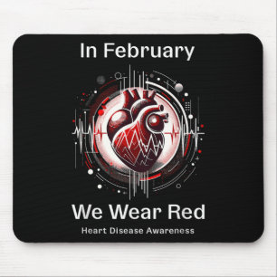 Tapis De Souris En Février, Nous Portons Red Heart Health Awarenes