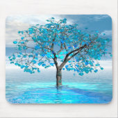 Tapis de souris en forme d'arbre Crystal Blue (Devant)