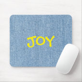 Tapis de souris en jean en denim nom personnalisé (Avec souris)