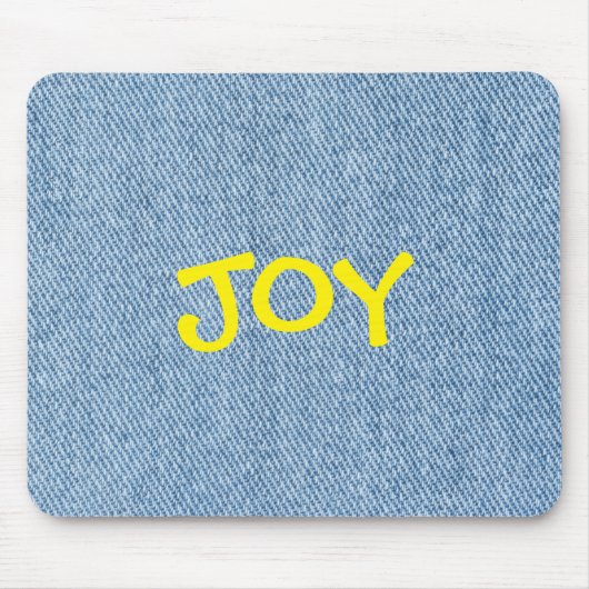 Tapis de souris en jean en denim nom personnalisé (Devant)