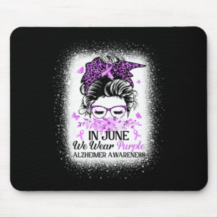 Tapis De Souris En Juin Nous Portons Violet Alzheimer Sensibilisat