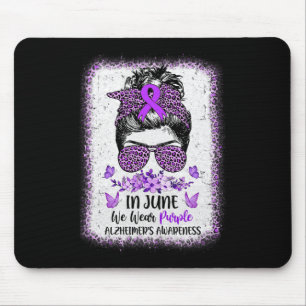 Tapis De Souris En Juin Nous Portons Violet Alzheimer Sensibilisat