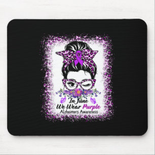 Tapis De Souris En Juin Nous Portons Violet Alzheimer Sensibilisat